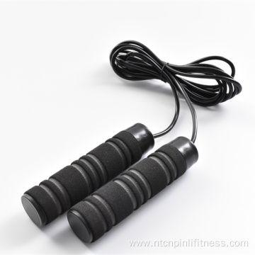 Sponge handle bearing weighted speed jump rope